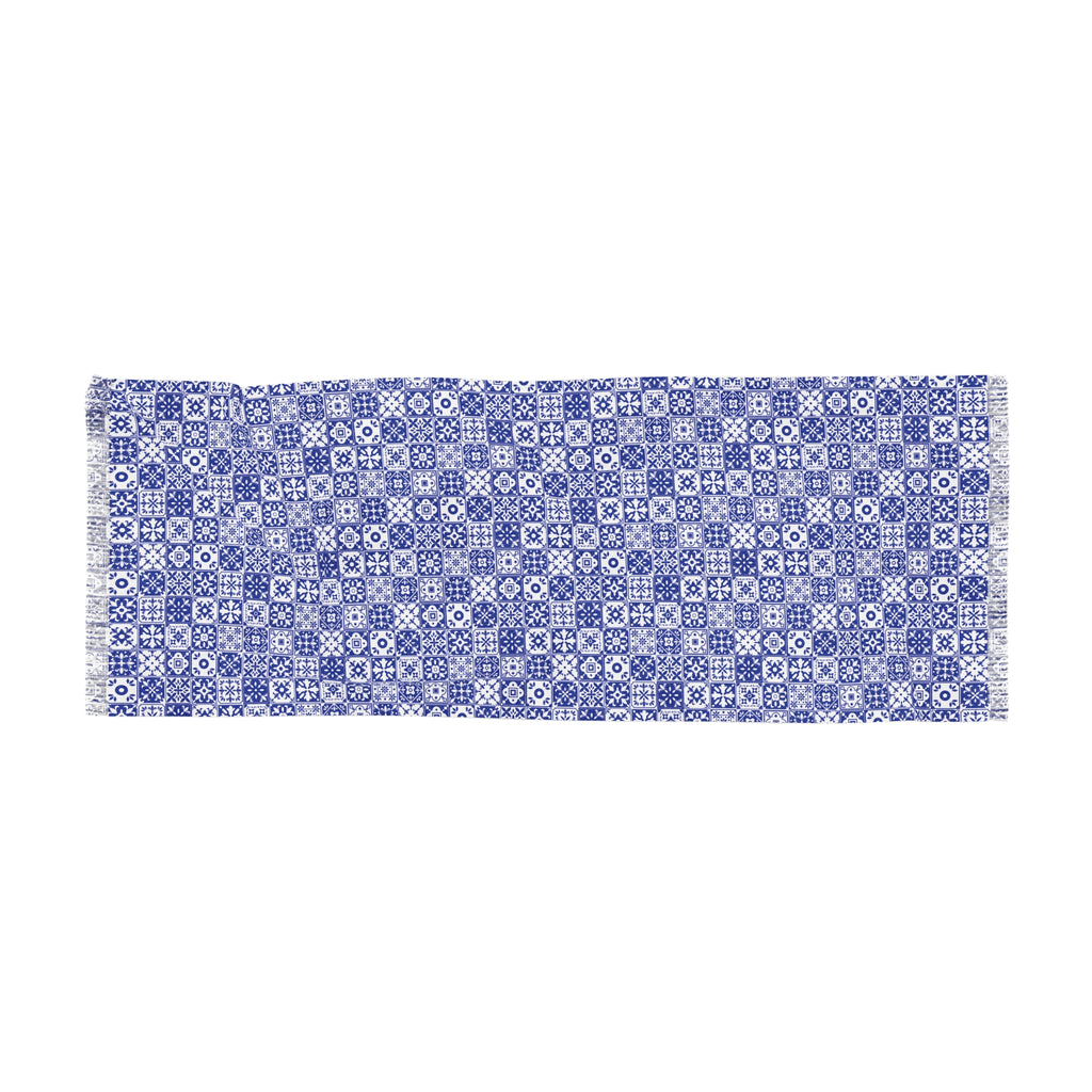 Mediterraneo Mosaic - Blue - Scarf - Lightweight Shawl, Perfect for Outdoor Events, Mothers Day Gift