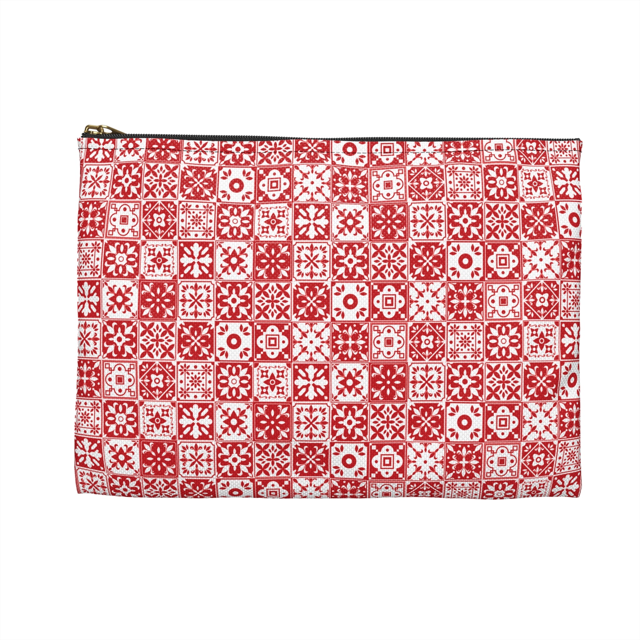 Mediterraneo Mosaic - Red - Accessory Pouch - Perfect for Adventurers & Travelers