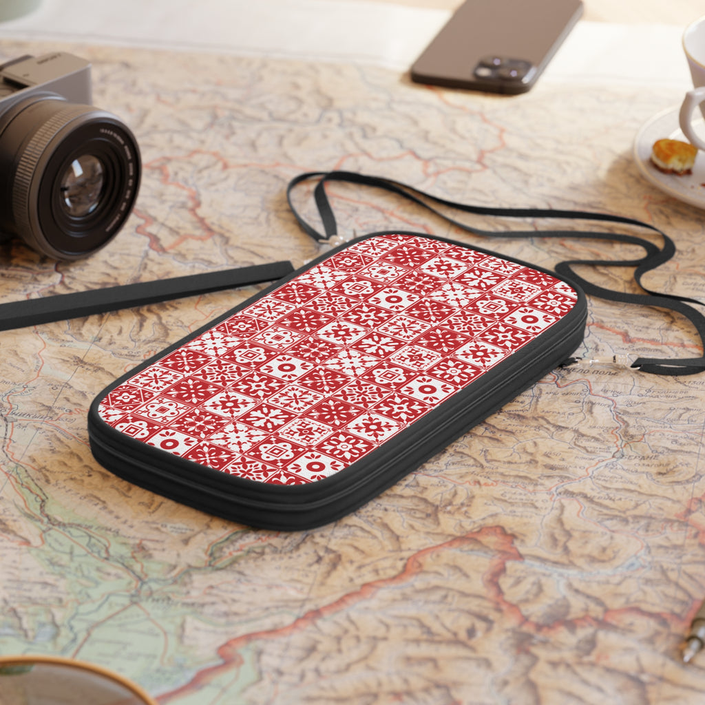 Mediterraneo Mosaic - Red - Passport Wallet - Perfect for Adventurers & Travelers
