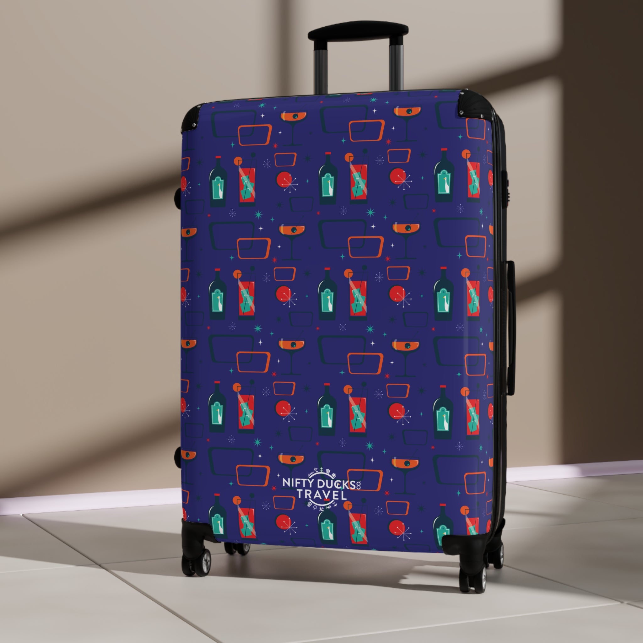 Cocktail Time - Blue - Suitcase - Stylish Luggage for Adventurers