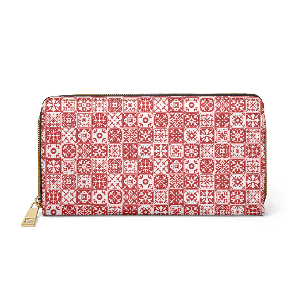 Mediterraneo Mosaic - Red - Zipper Wallet - Travel Accessories