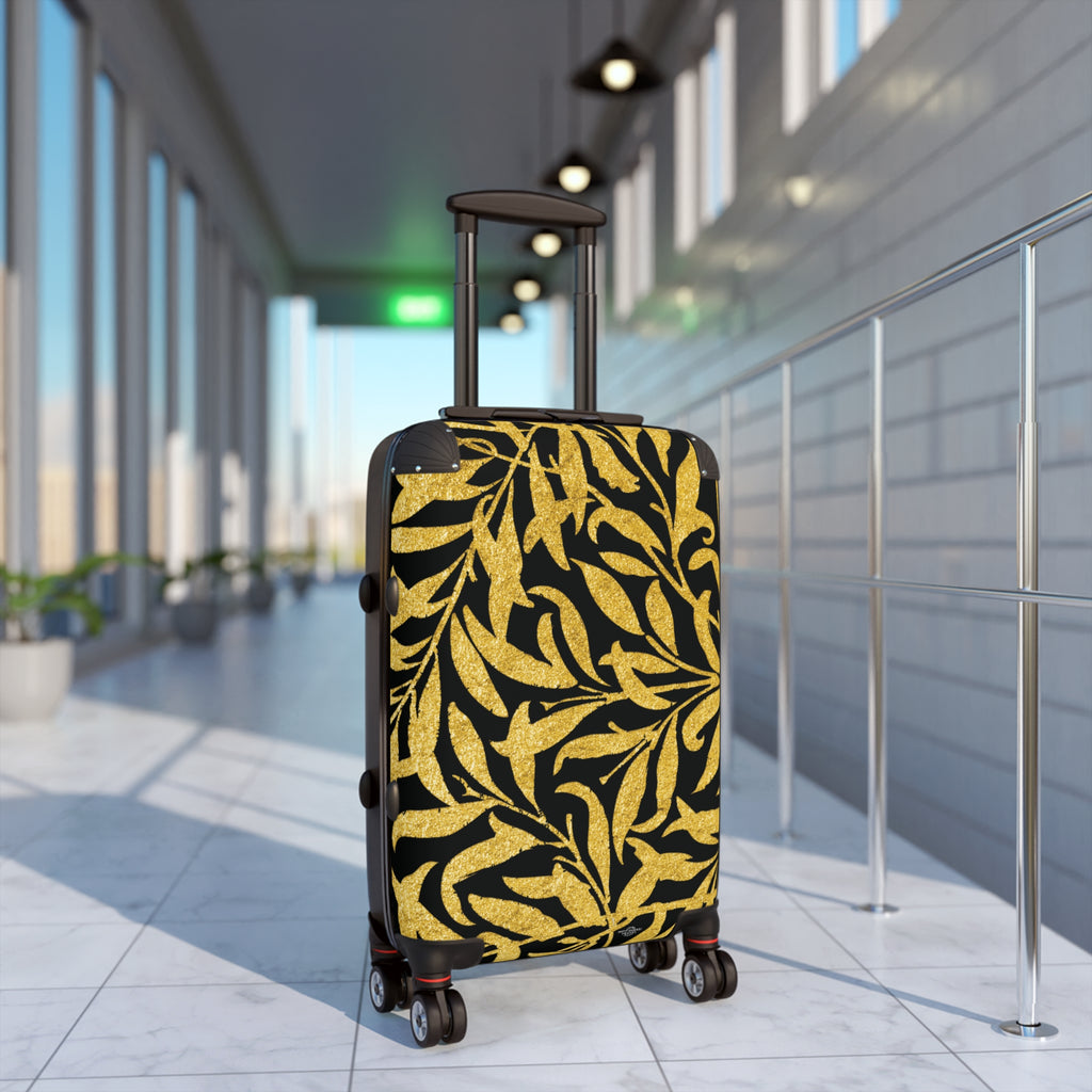 Gold Leaves - Black - Suitcase - Stylish Luggage for Adventurers