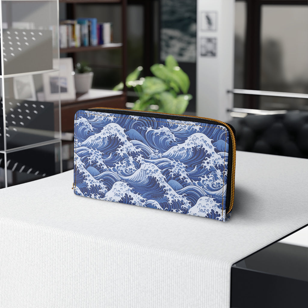 Tempest Tides - Blue - Zipper Wallet - Travel Accessories