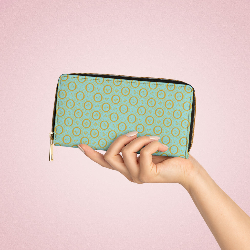 Solaris - Gold - Electric Blue - Zipper Wallet - Travel Accessories