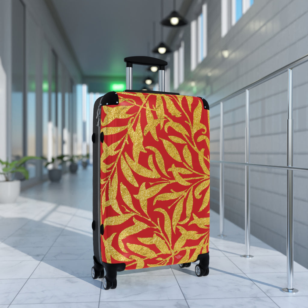 Gold Leaves - Scarlet - Suitcase - Stylish Luggage for Adventurers