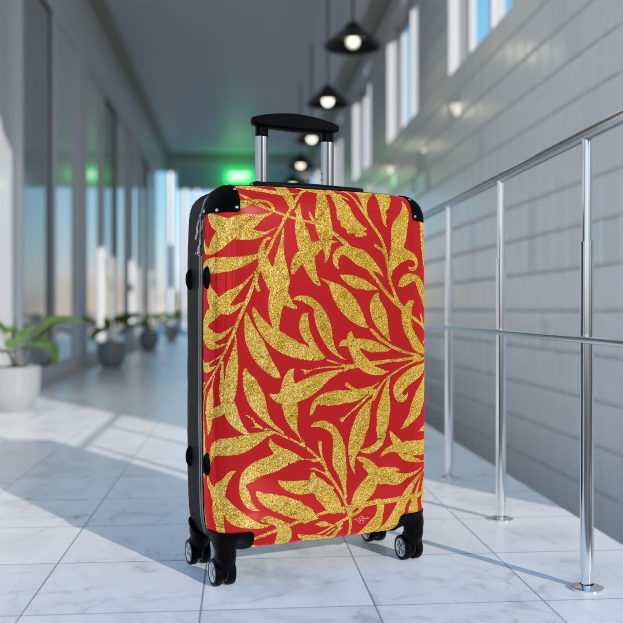 Gold Leaves - Scarlet - Suitcase - Stylish Luggage for Adventurers