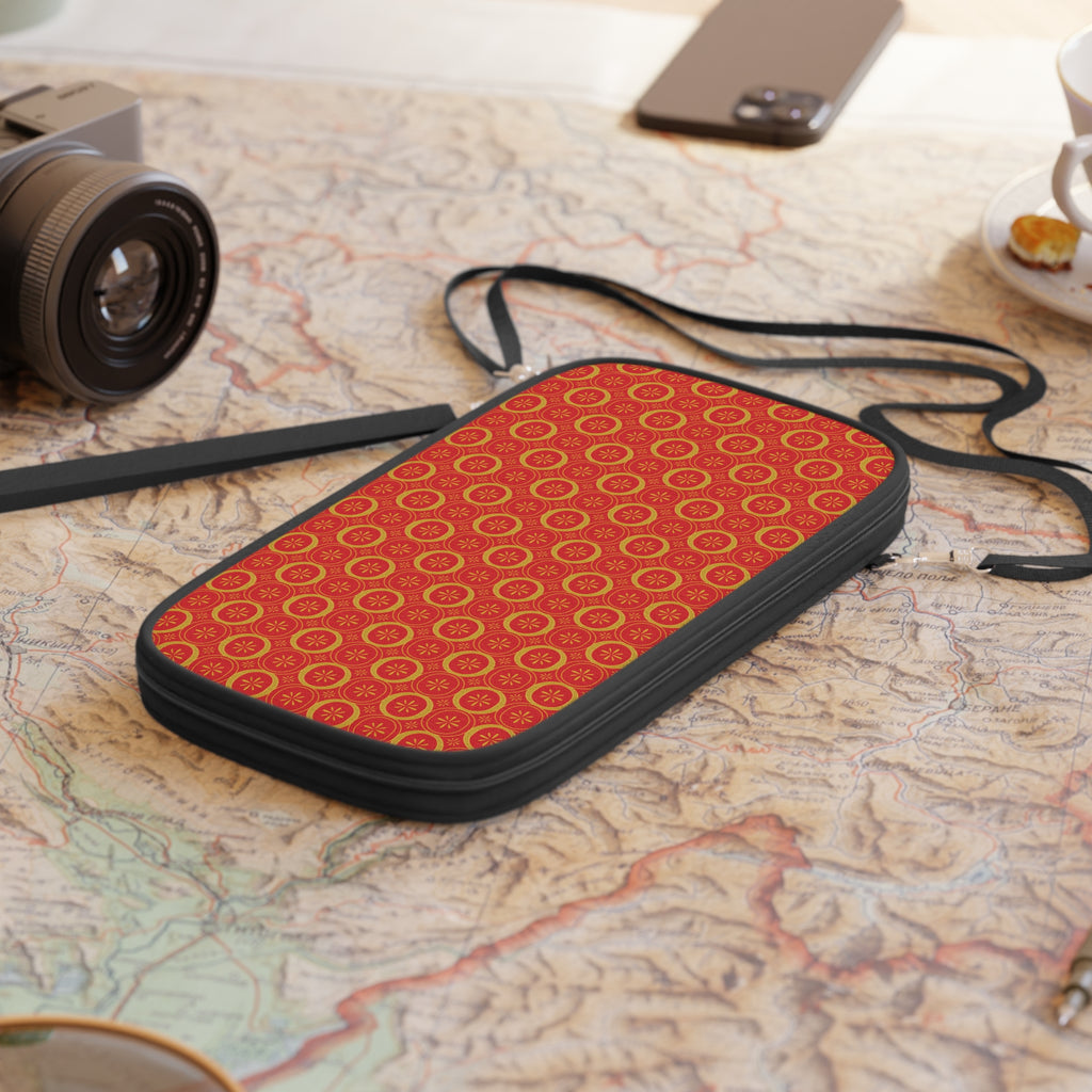 Solaris - Scarlet - Gold - Passport Wallet - Perfect for Adventurers & Travelers