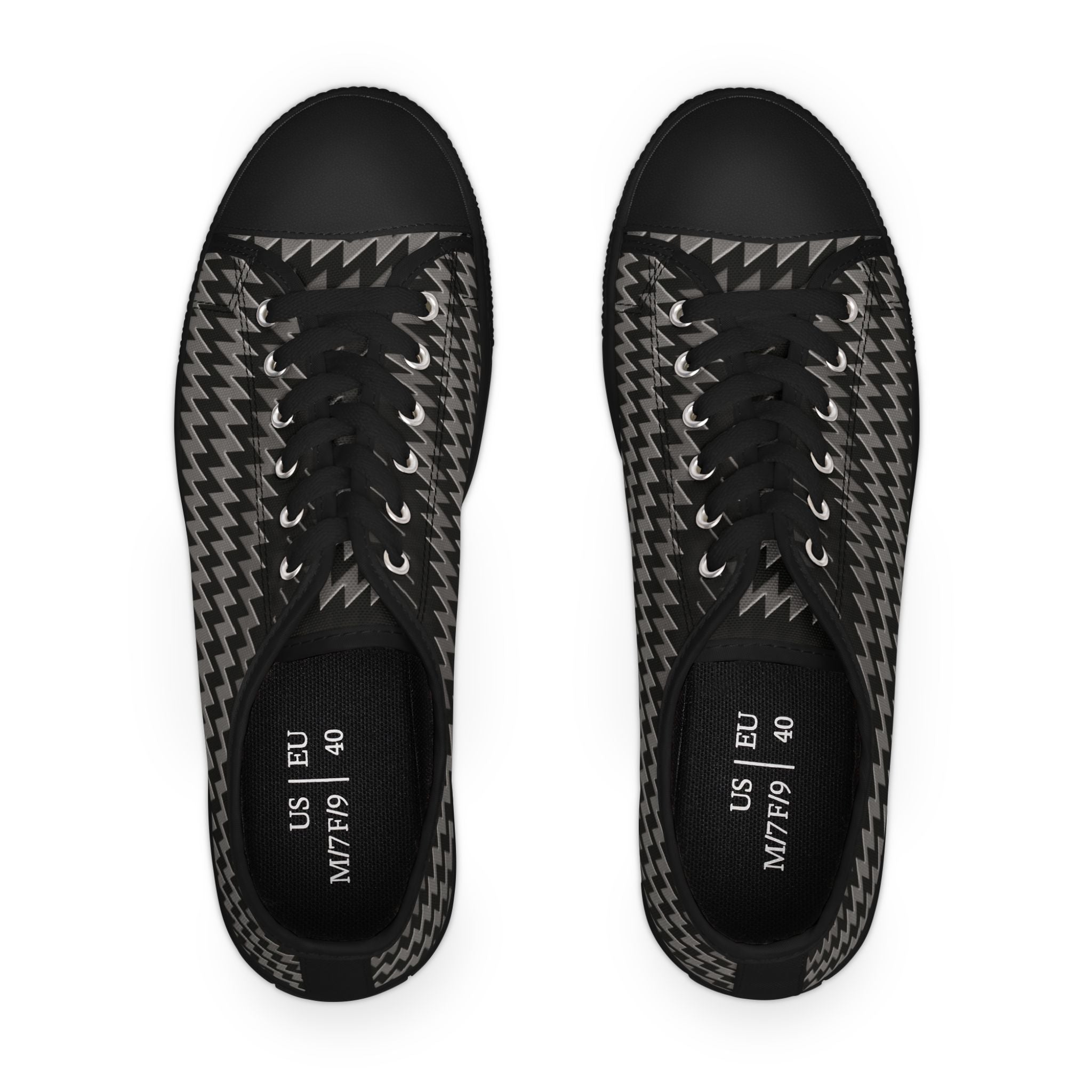 Kinetra - Black - Women's Low Top Sneakers — Casual Canvas Shoes