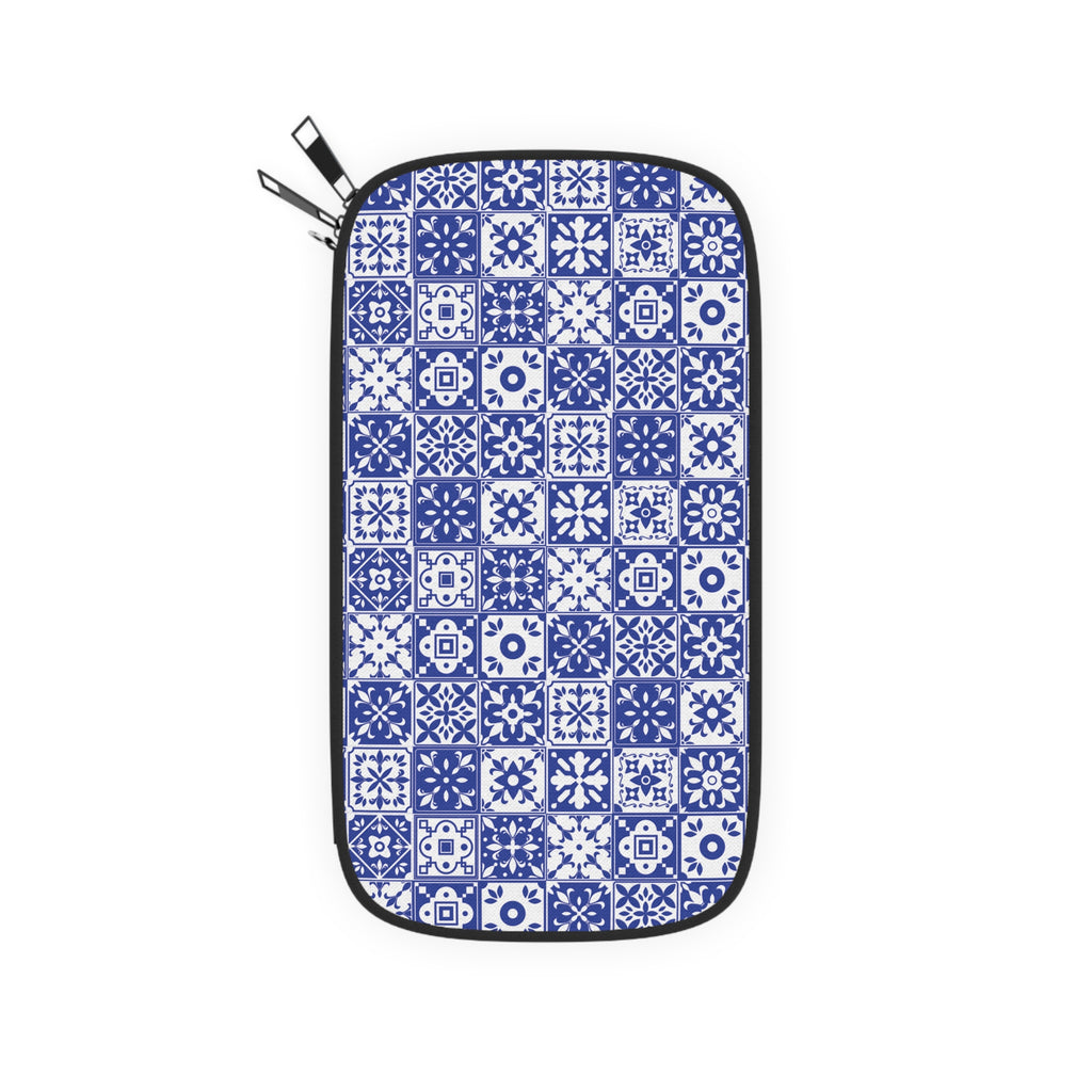Mediterraneo Mosaic - Blue - Passport Wallet - Perfect for Adventurers & Travelers