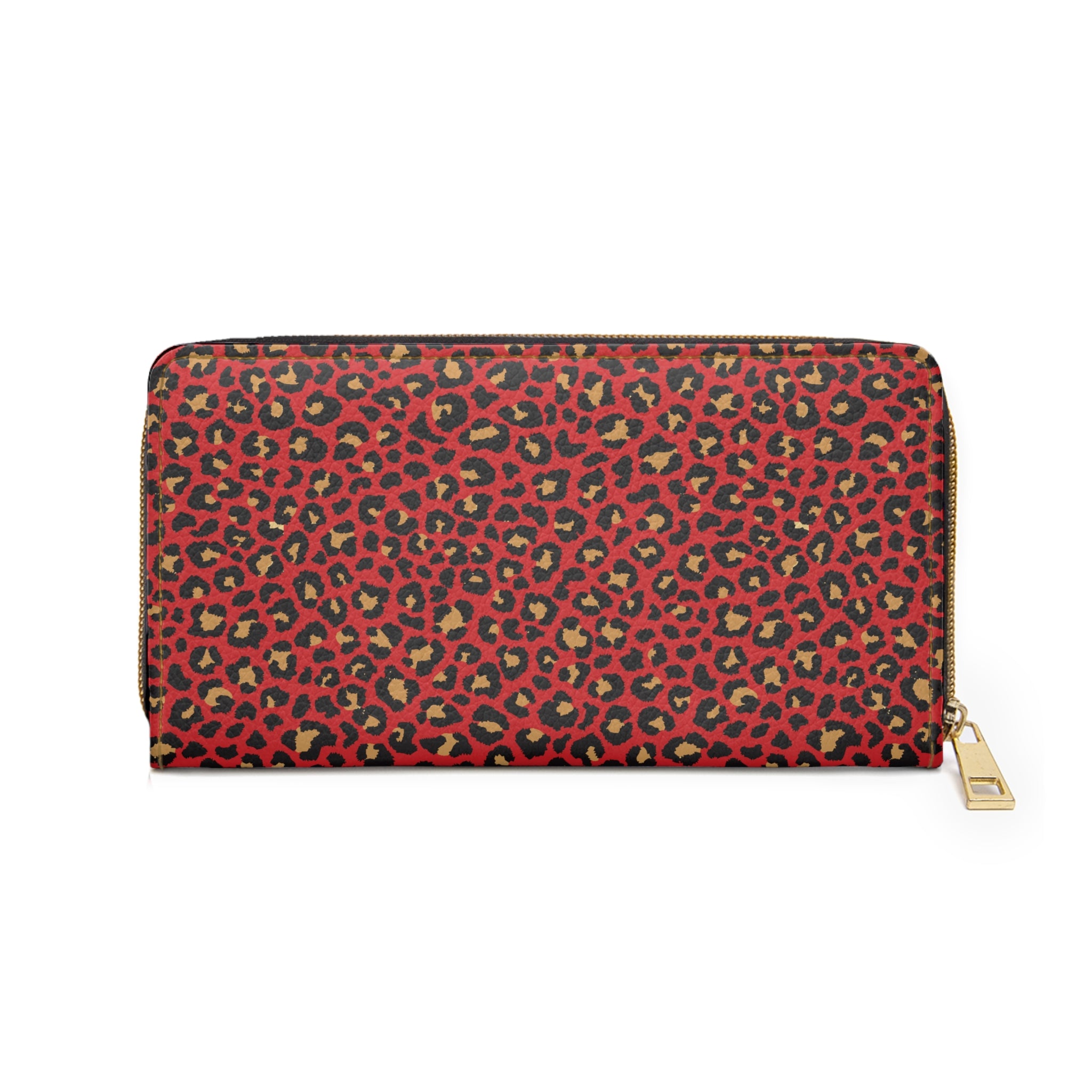Spicy Kitty - Scarlet - Leopard Print - Zipper Wallet - Travel Accessories