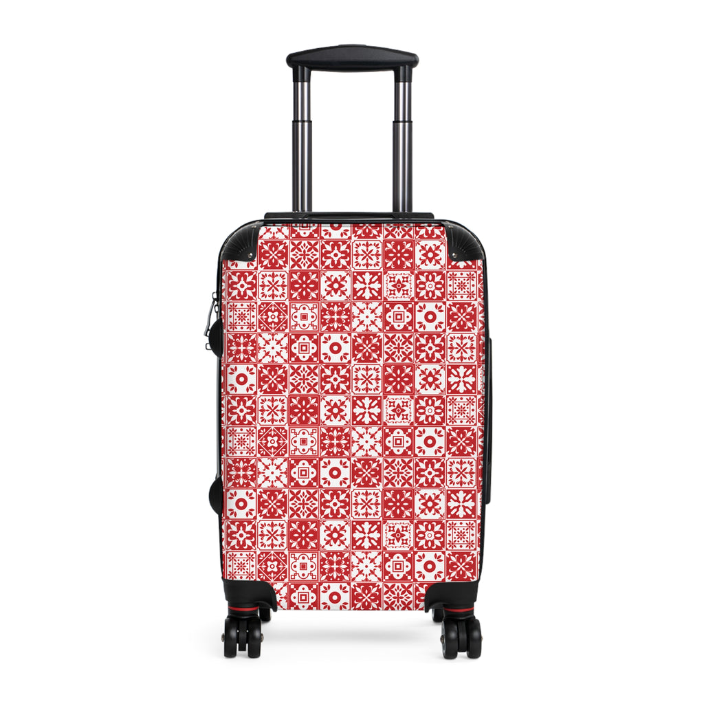 Mediterraneo Mosaic - Red - Suitcase - Stylish Luggage for Adventurers