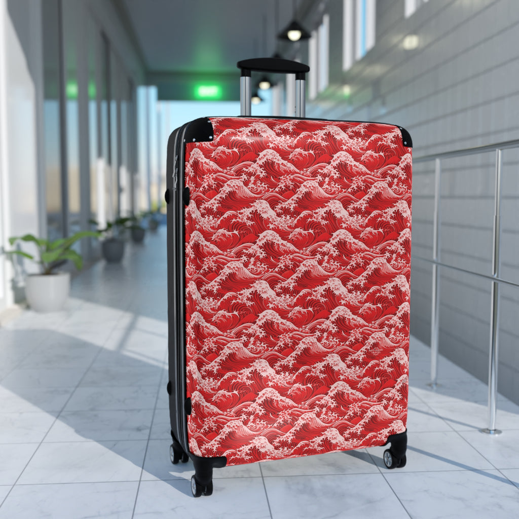 Tempest Tides - Red - Suitcase - Stylish Luggage for Adventurers