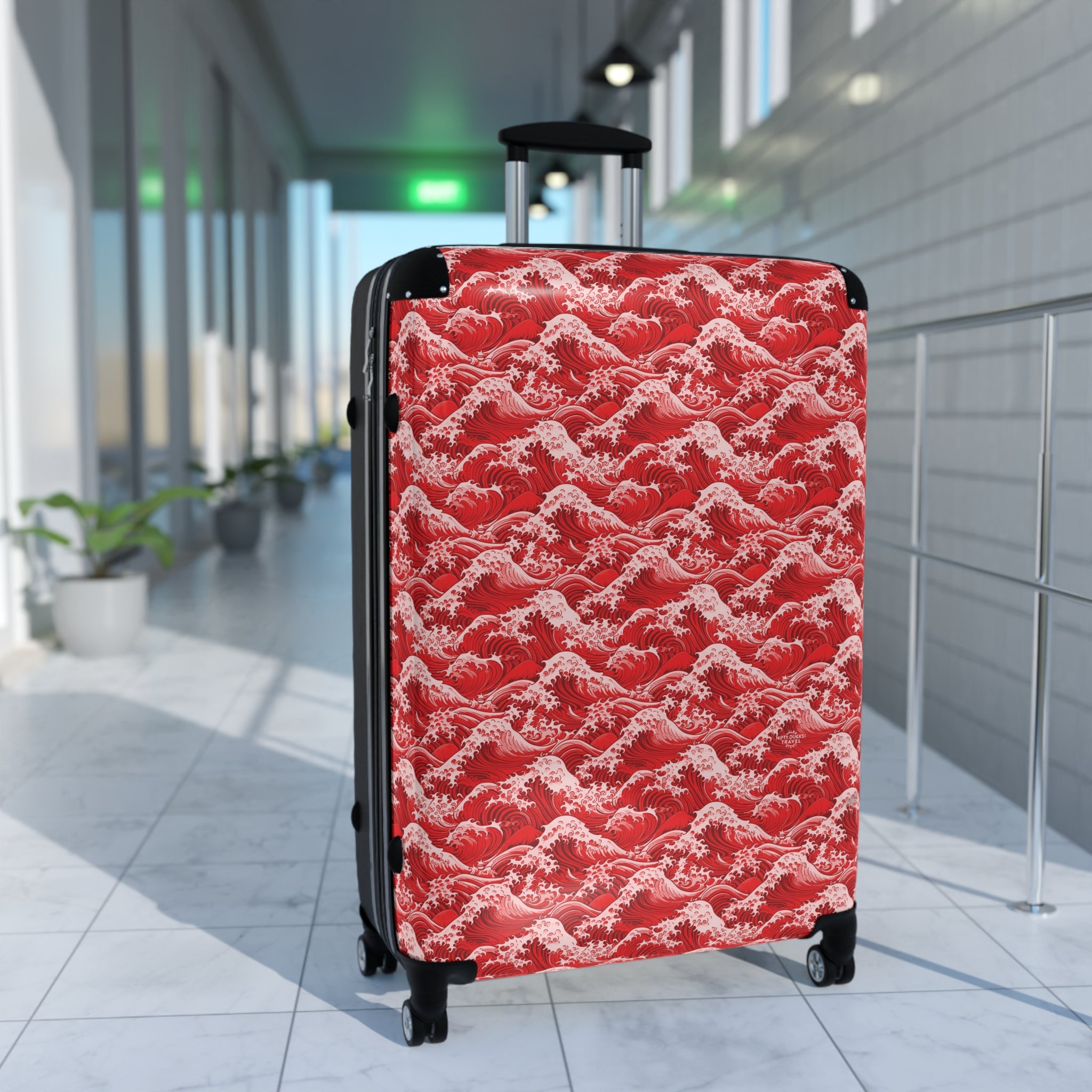 Tempest Tides - Red - Suitcase - Stylish Luggage for Adventurers