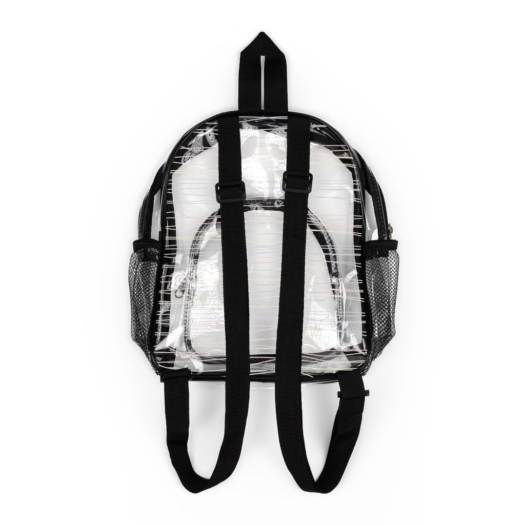 Rainbow Wavy Stripes - Clear Stadium Backpack