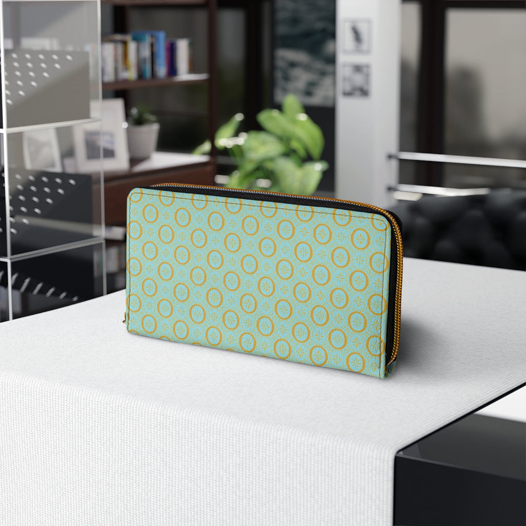 Solaris - Gold - Electric Blue - Zipper Wallet - Travel Accessories
