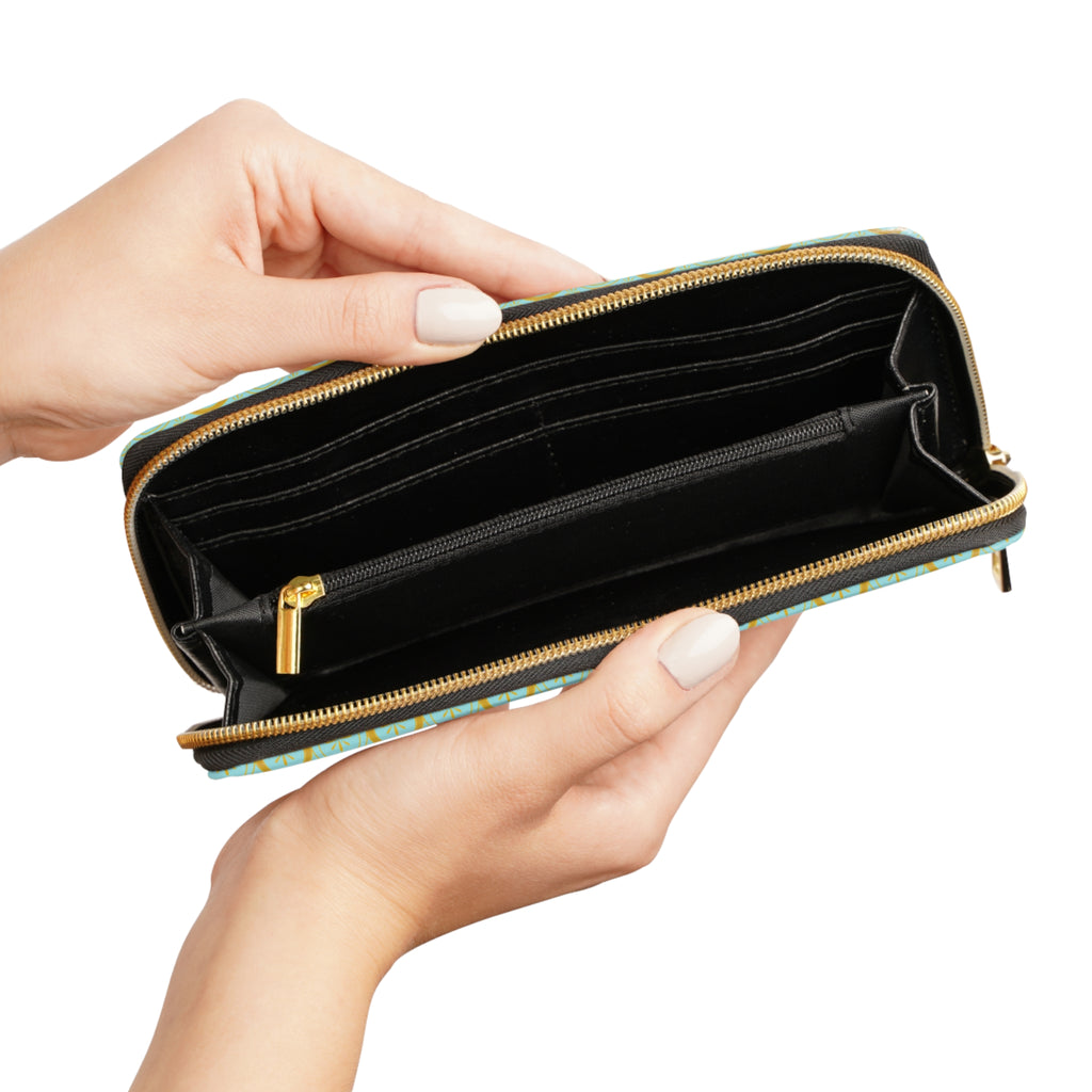Solaris - Gold - Electric Blue - Zipper Wallet - Travel Accessories