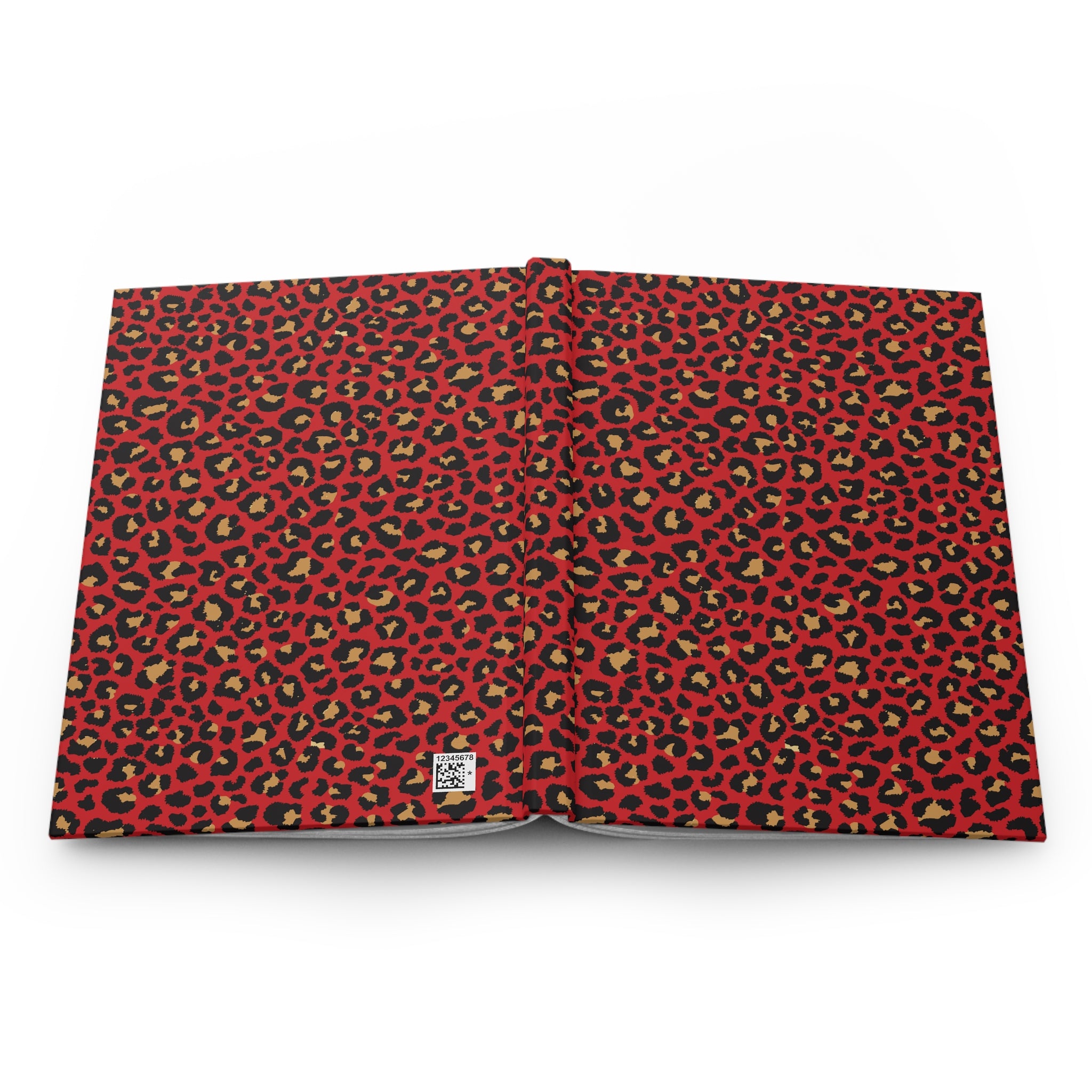 Spicy Kitty - Scarlet - Leopard Print - Hardcover Journal - Matte Finish