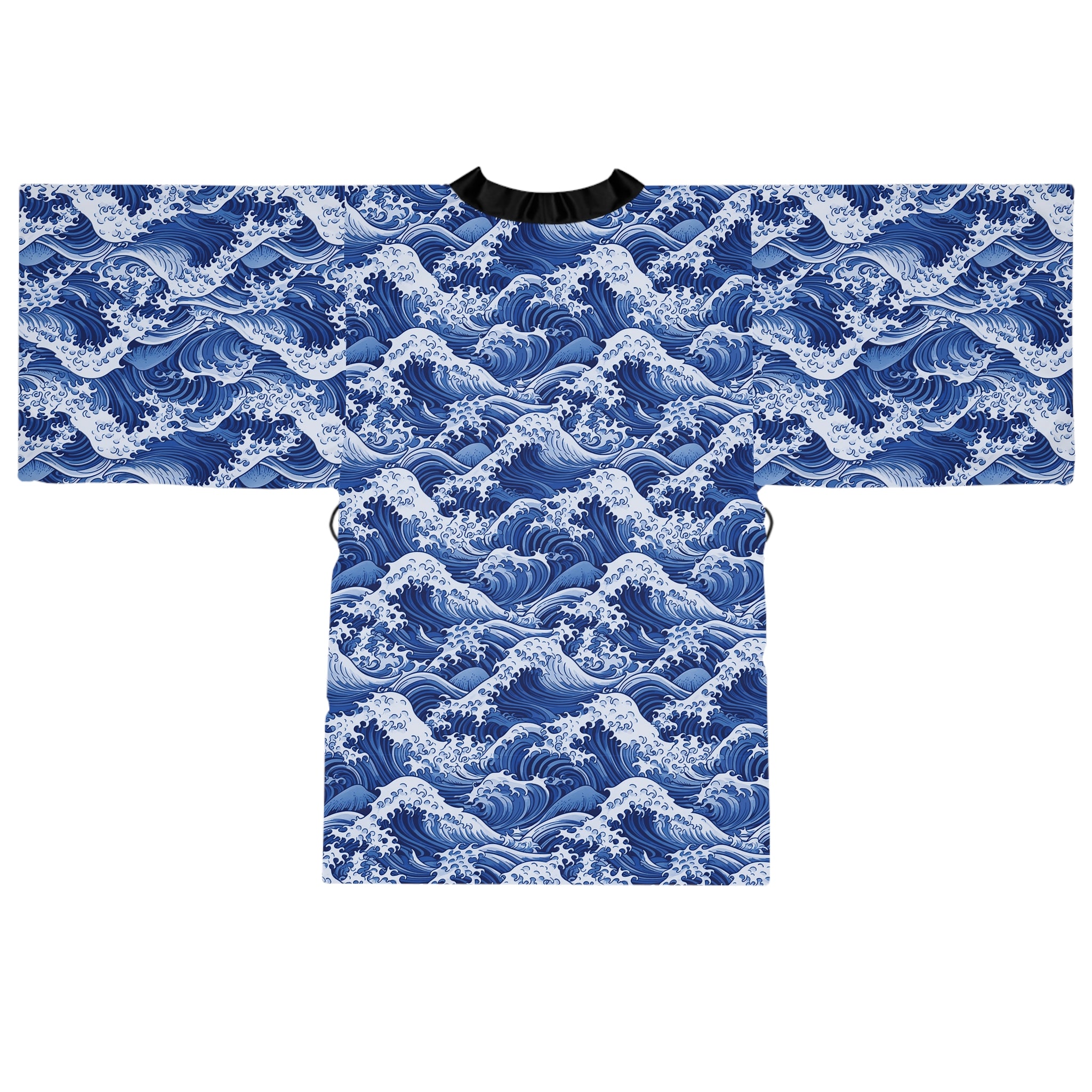 Tempest Tides - Blue - Long Sleeve Kimono Robe - Chic Loungewear, Spa Outfit, Gift for Her, Inner Peace, Home Comfort