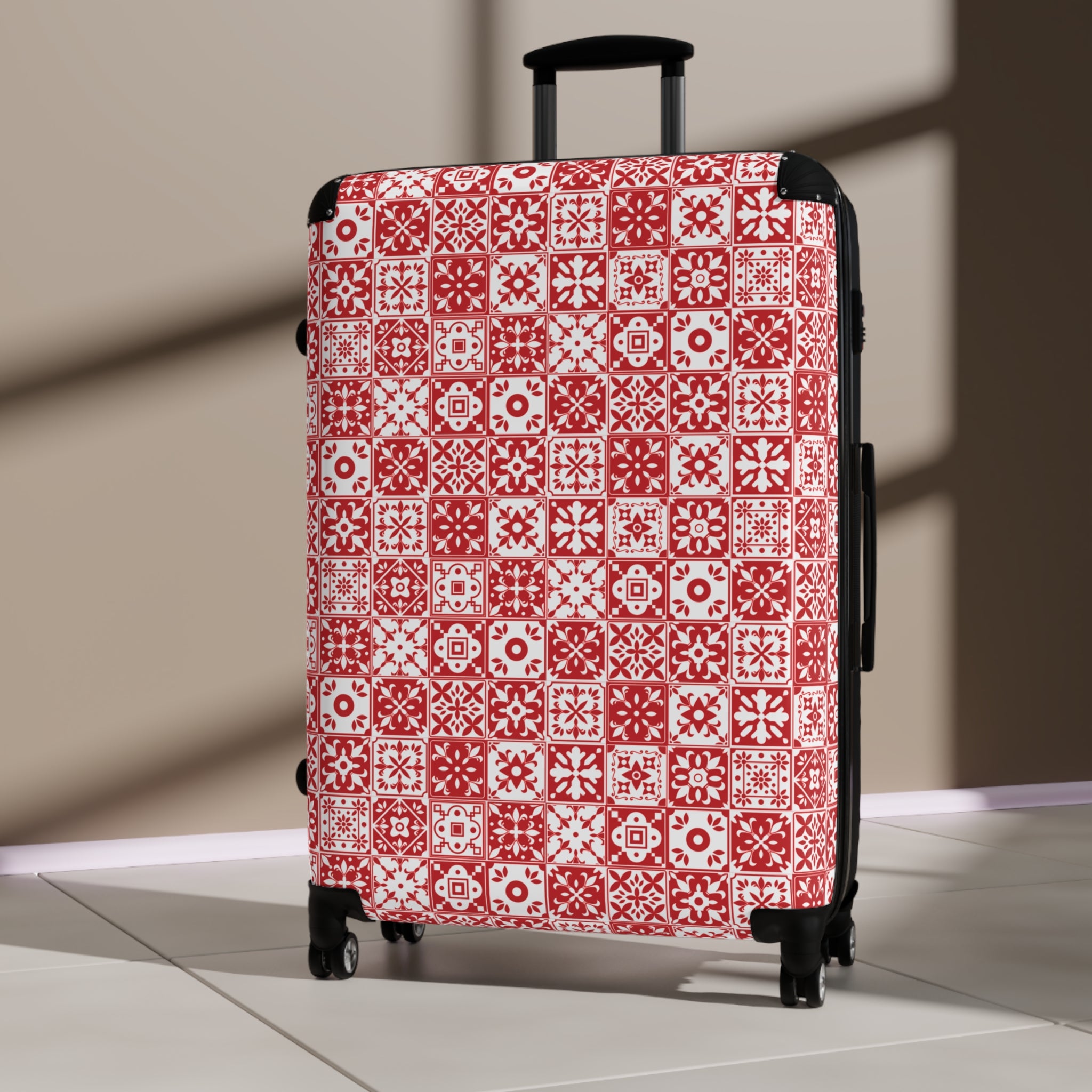 Mediterraneo Mosaic - Red - Suitcase - Stylish Luggage for Adventurers