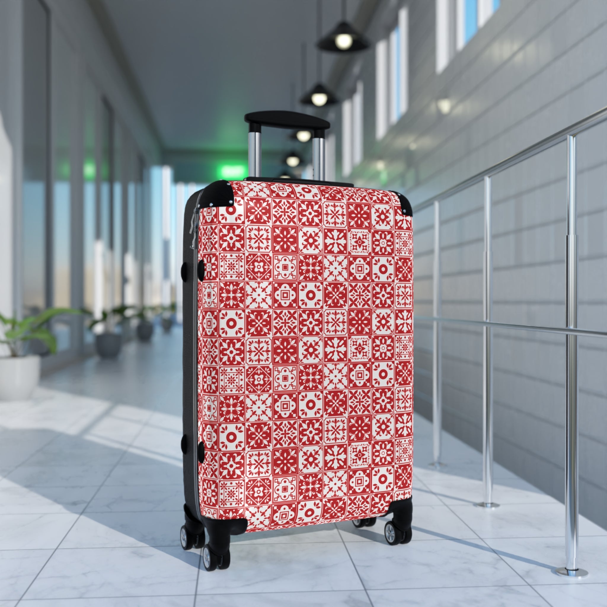 Mediterraneo Mosaic - Red - Suitcase - Stylish Luggage for Adventurers