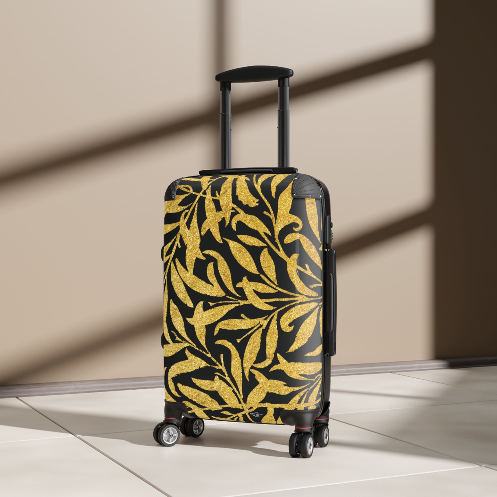 Gold Leaves - Black - Suitcase - Stylish Luggage for Adventurers