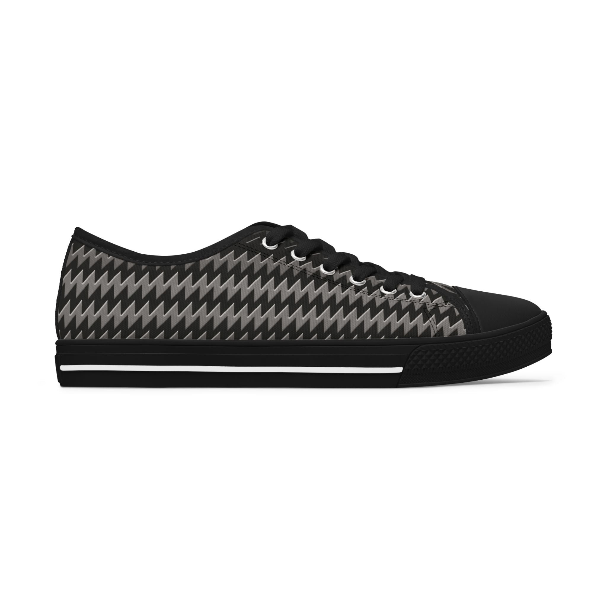 Kinetra - Black - Women's Low Top Sneakers — Casual Canvas Shoes