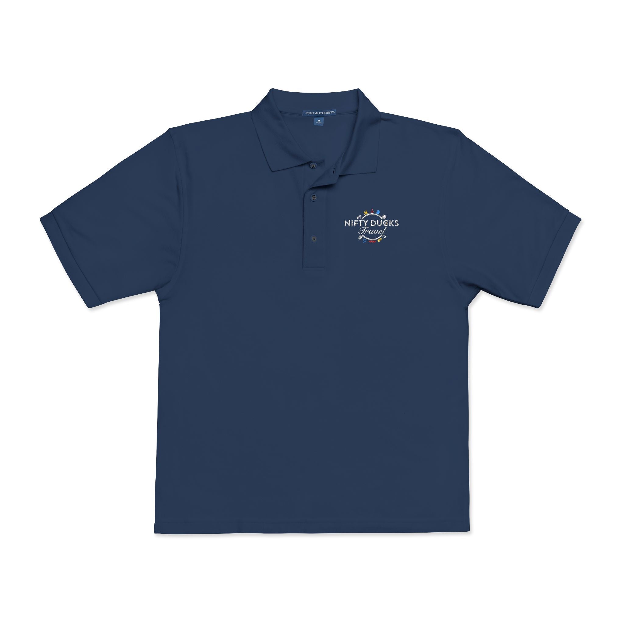 Nifty Ducks Travel Logo - Unisex Polo