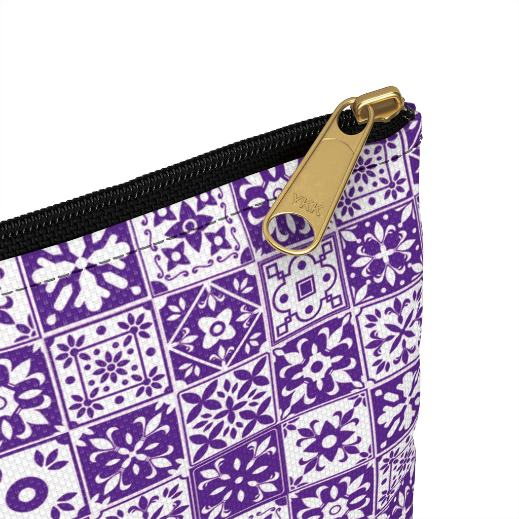 Mediterraneo Mosaic - Purple - Accessory Pouch - Perfect for Adventurers & Travelers