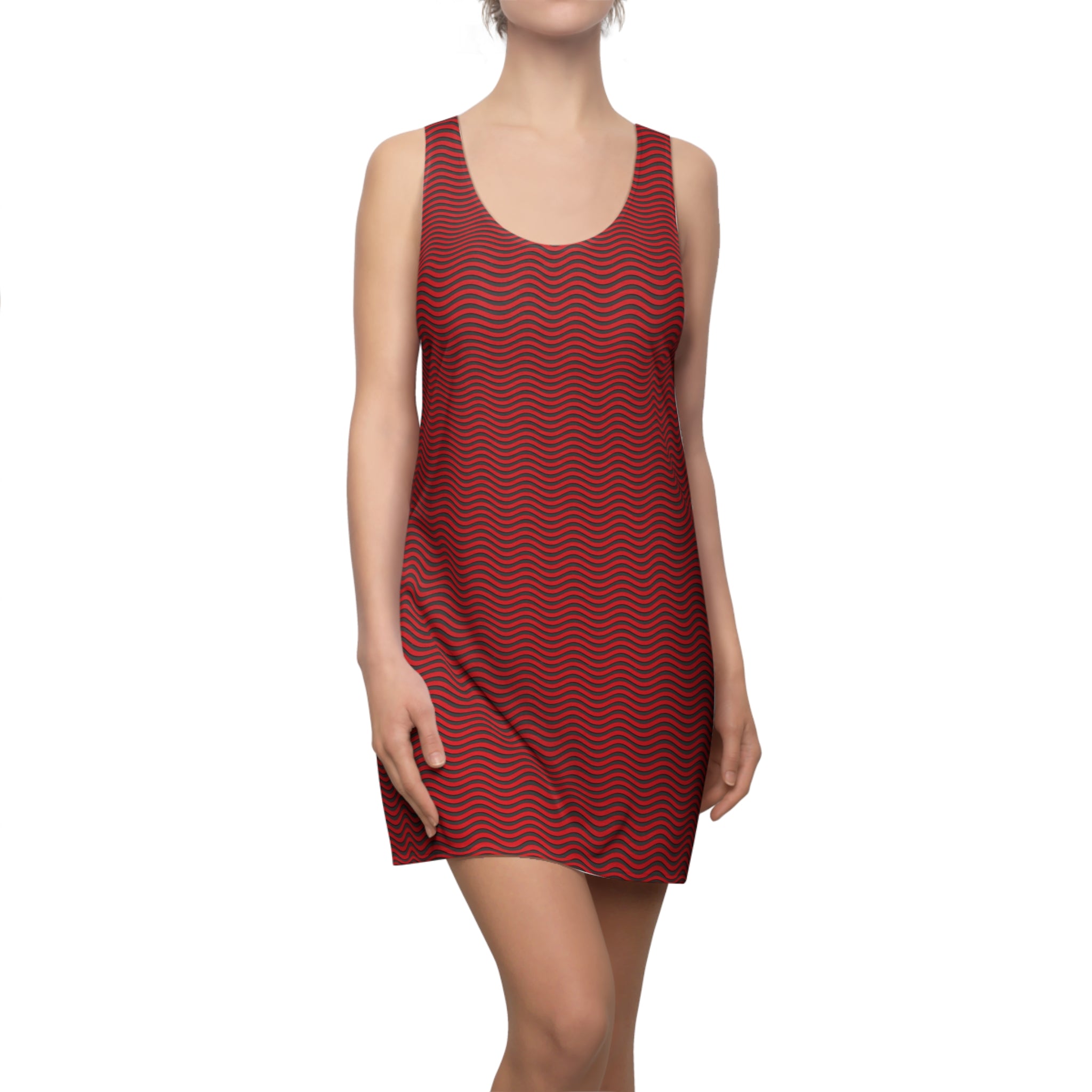 Scarlet Waves - Gray - Racerback Dress for Summer Fun, Beach Wear, Vac Nifty Ducks Co. Scarlet Waves - Gray - Racerback Dress for Summer Fun, Beach Wear, Vac Nifty Ducks Co.